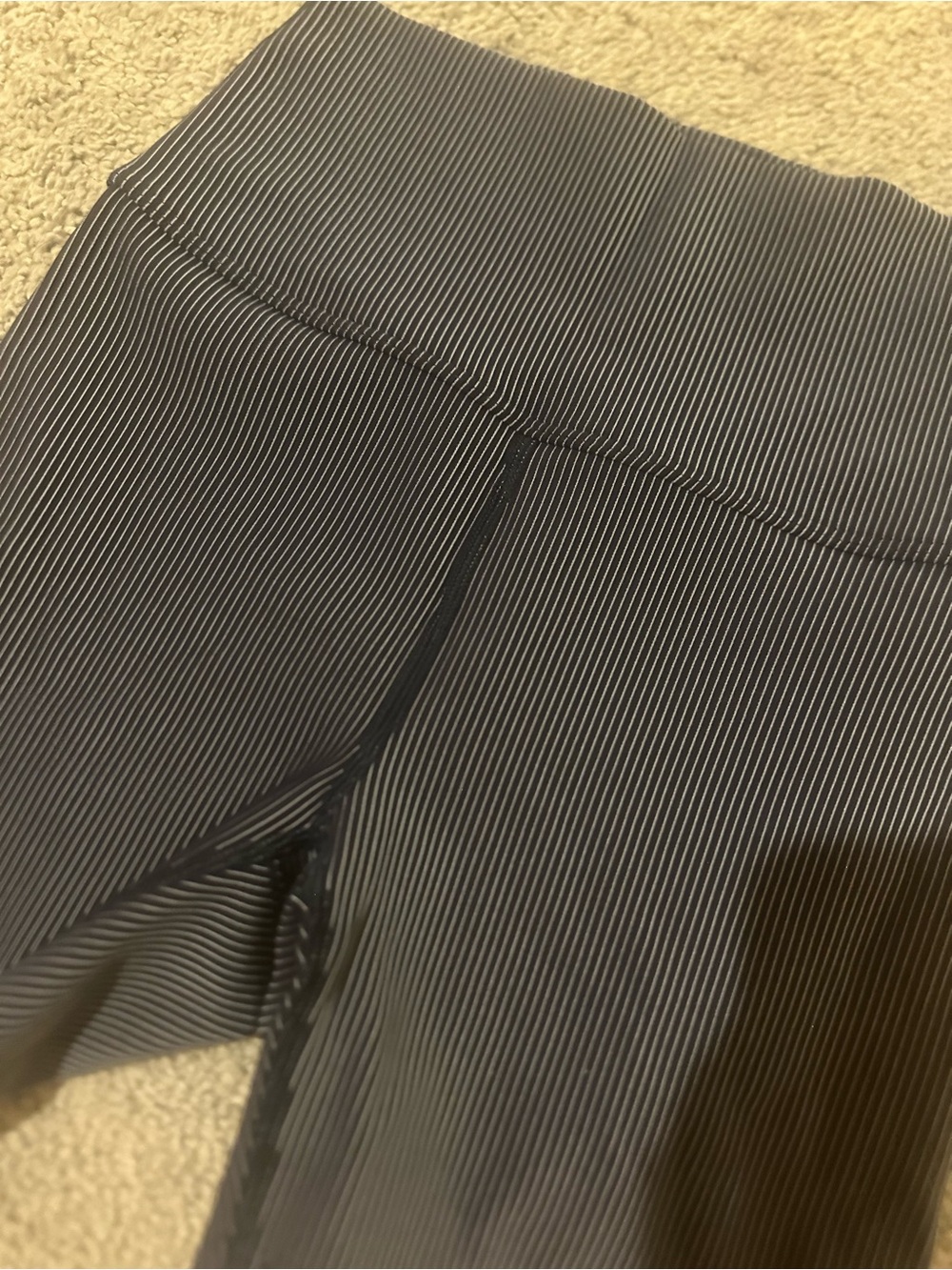 aerie OFFLINE Stripe Rib 5" Bike Shorts in Royal Navy - Picture 4 of 4